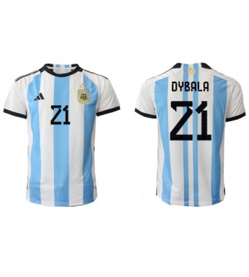 Argentina Paulo Dybala #21 Replika Hjemmebanetrøje VM 2022 Kortærmet